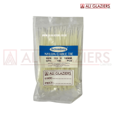 CABLE TIE PVC WHITE 2.5MM X 100MM