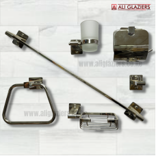 6 PIECE FULL BATHROOM SET MIRROR FINISH PRO