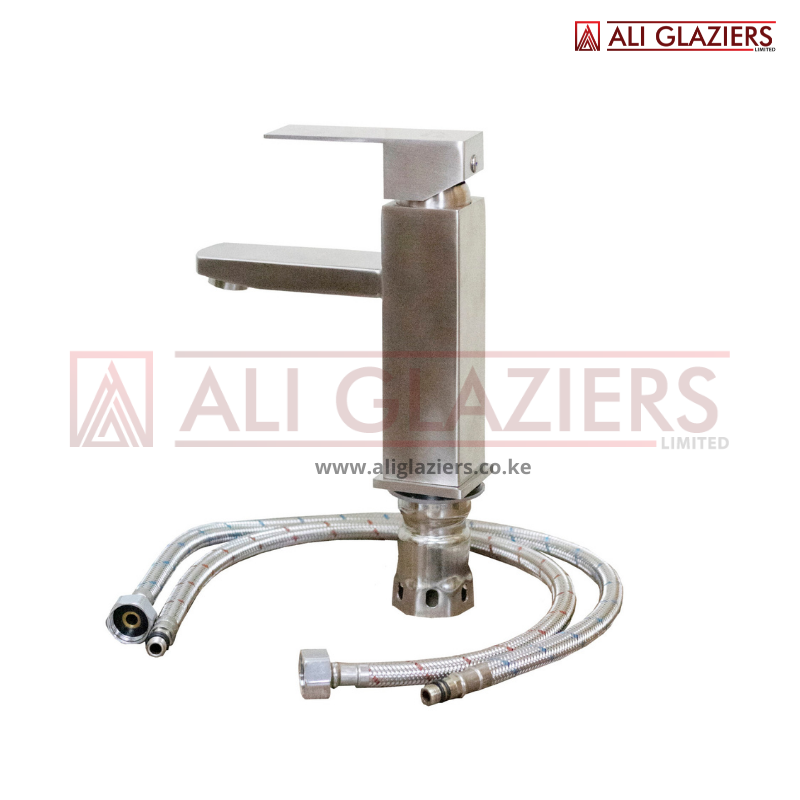 BASIN MIXER SQUARE FRAME SS304