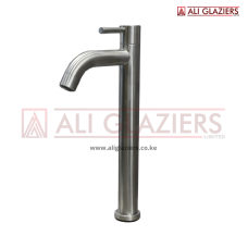 HIGH NECK PILLAR TAP WITH CURVED NOSE SS304