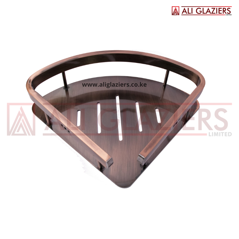 CORNER SHELF 220 X 220MM - ANTIQUE COPPER