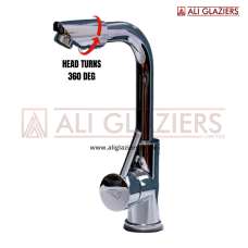 LONG NECK BASIN MIXER WITH 360 DEG HEAD TURN