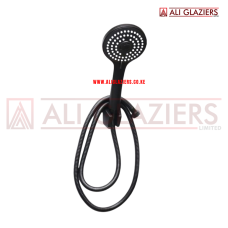 BLACK ADJUSTABLE HAND SHOWER 120MM WITH 1.5MT HOSE & HOLDER