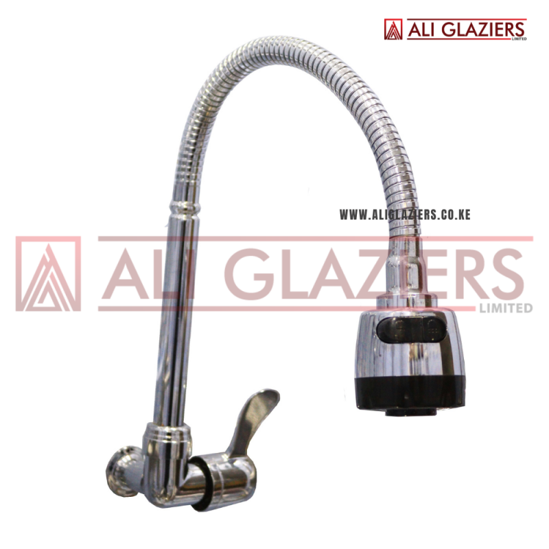 FLEXIBLE KITCHEN BIB TAP WITH ADJ PRESSURE KNOB