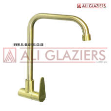 BRUSHED GOLD KITCHEN LONG NECK BIB TAP