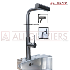 PREMIUM GUN GREY LEFT ON PULL DOWN KITCHEN MIXER