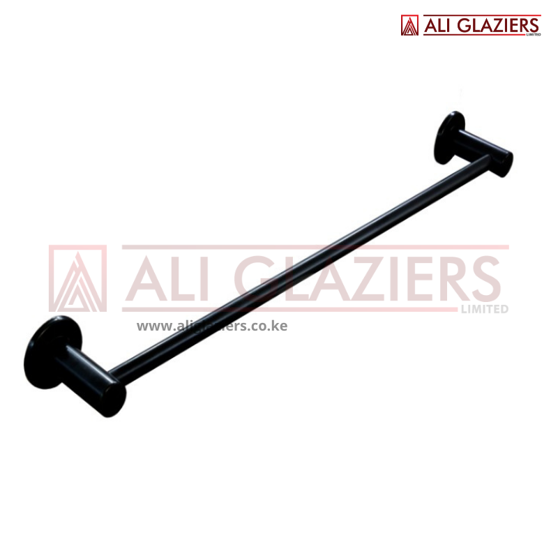 SINGLE TOWEL BAR 60CM BLACK