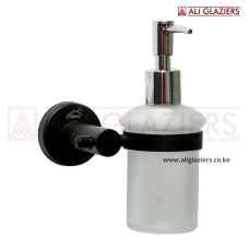 GLASS SOAP DISPENSER 500ML - BLACK