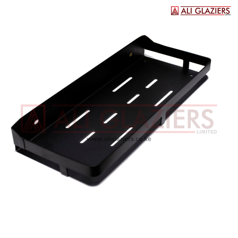 BLACK RECTANGLE SHELF 30CM