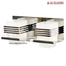 PREMIUM DOUBLE TUMBLER WITH TOOTHBRUSH HOLDER - MIRROR