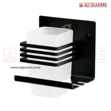 PREMIUM SINGLE TUMBLER WITH TOOTHBRUSH HOLDER - BLACK