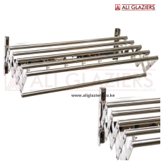PREMIUM ADJUSTABLE 5 TIER TOWEL RACK SS304 - MIRROR