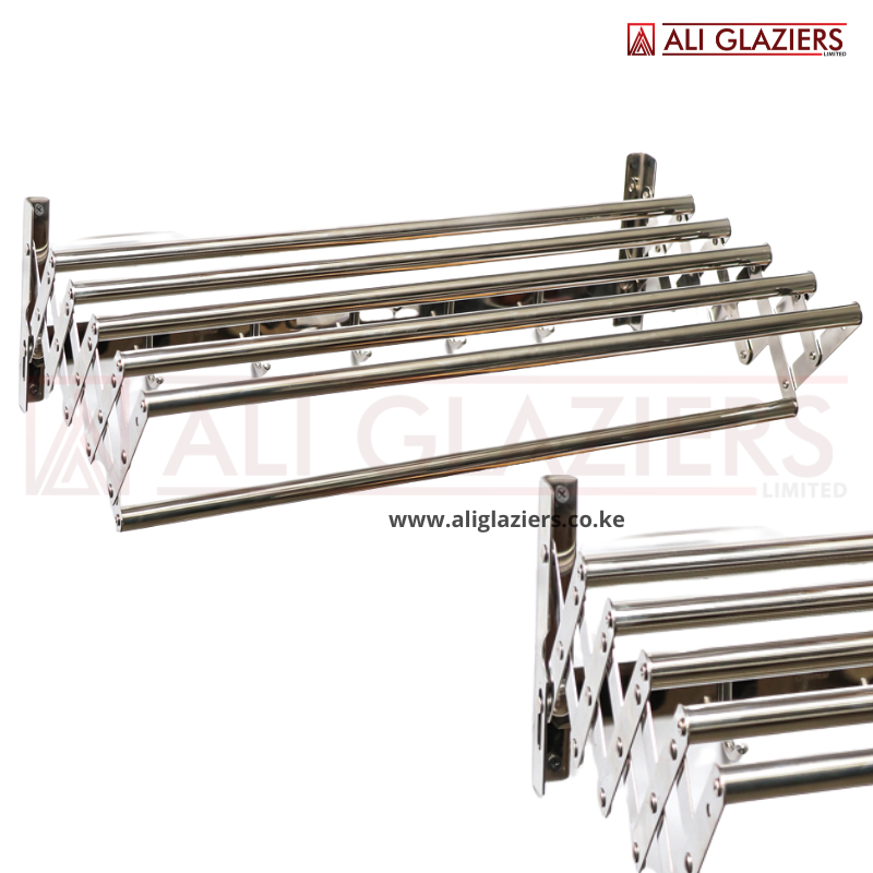 PREMIUM ADJUSTABLE 5 TIER TOWEL RACK SS304 - MIRROR