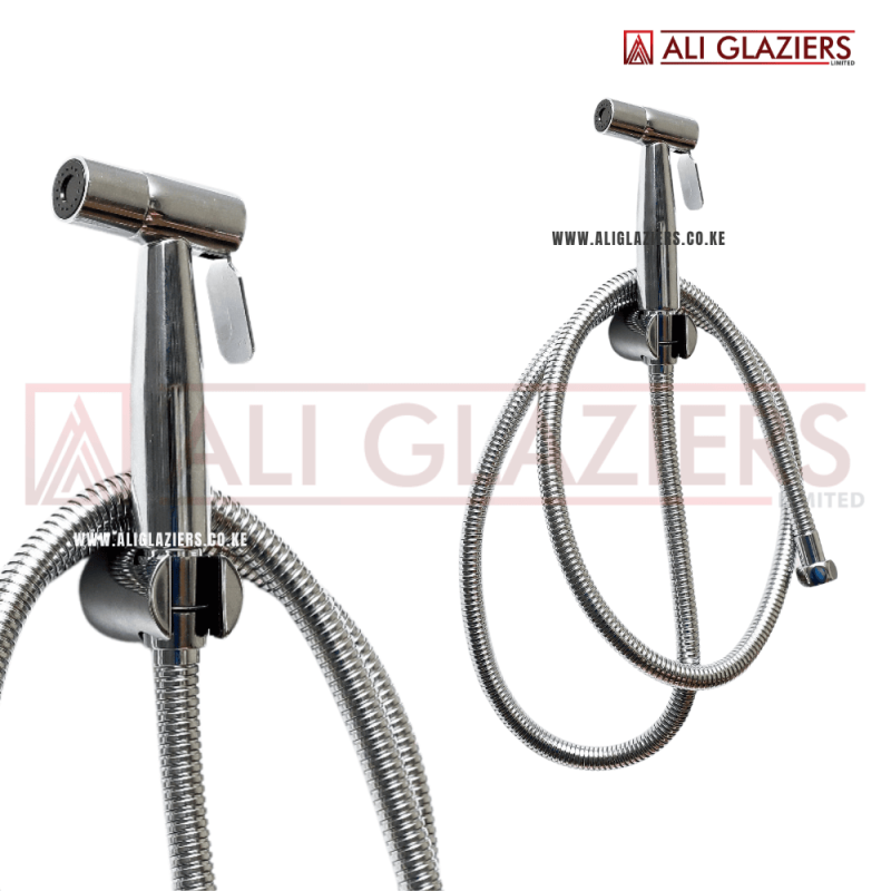 SILVER MIRROR PREMIUM BIDET SPRAY (ARABIC SHOWER) 1.5MT HOSE
