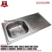 PREMIUM SINGLE BOWL WITH DRAIN SINK SS304 (500X1000)