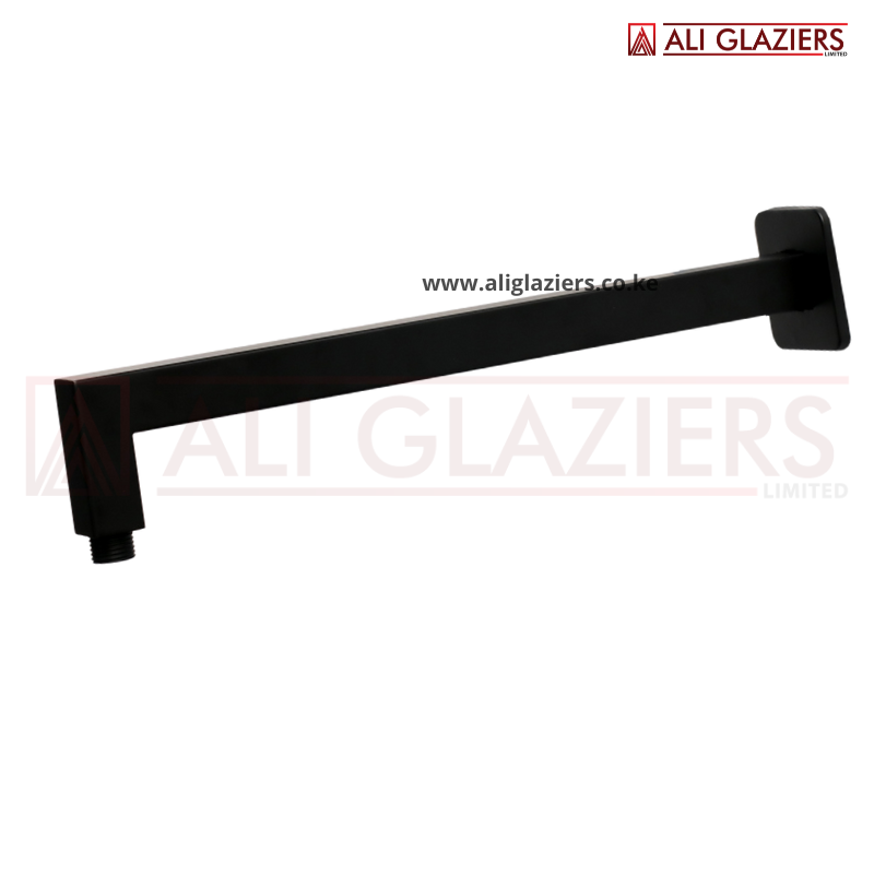 SQUARE SHOWER ARM 40CM BLACK SS304