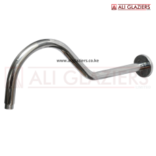 CURVED SHOWER ARM 40CM MIRROR FINISH SS304