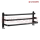TRIPLE TOWEL BAR 60CM - BLACK