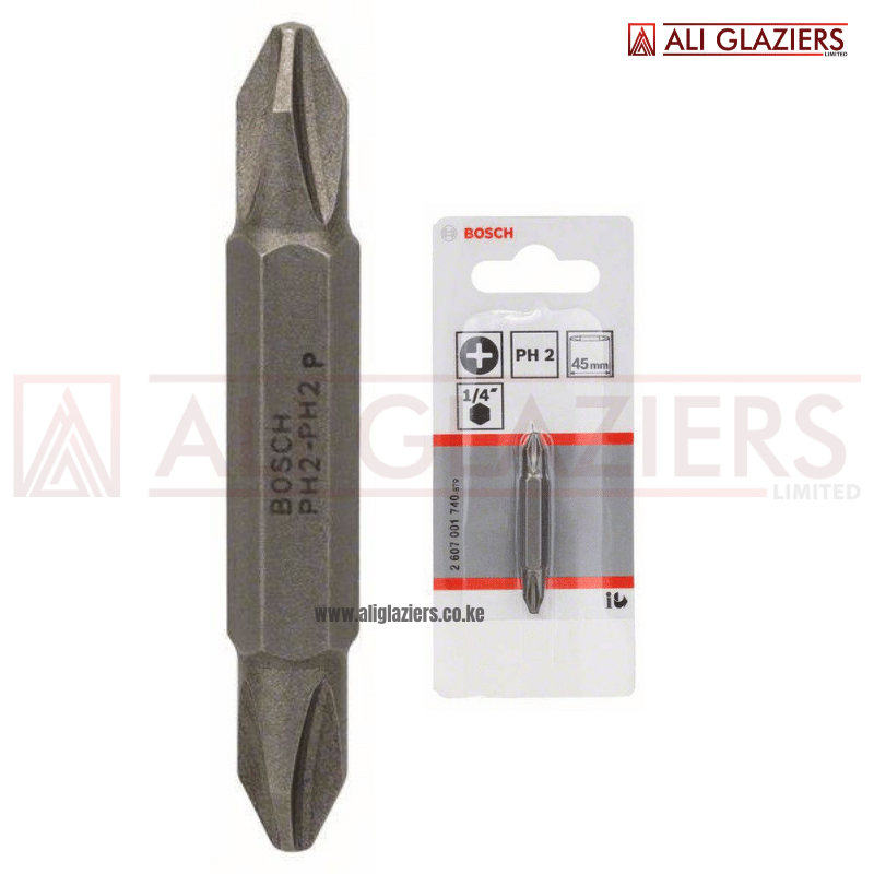 BOSCH 45MM EXTRA HARD DOUBLE ENDED SCREWDRIVER BIT PH2