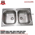 PREMIUM DOUBLE BOWL SINK SS304 (500X800)