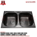 PREMIUM GUN GREY DOUBLE BOWL SINK SS304 (500X800)
