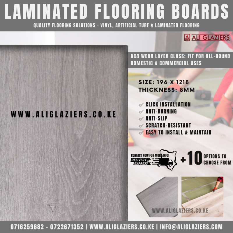 LAMINATED FLOORING BOARD AC4 GRADE PER SQM