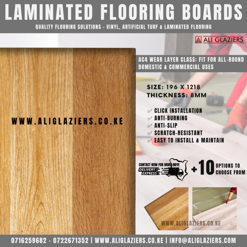 LAMINATED FLOORING BOARD AC4 GRADE PER SQM