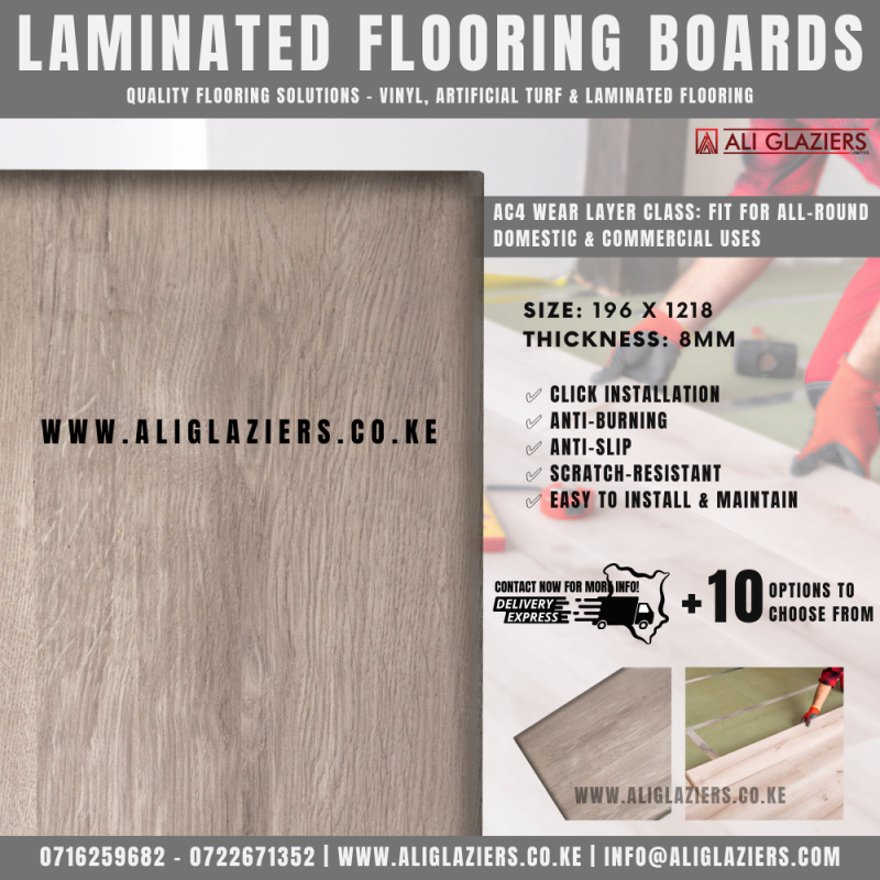 LAMINATED FLOORING BOARD AC4 GRADE PER SQM