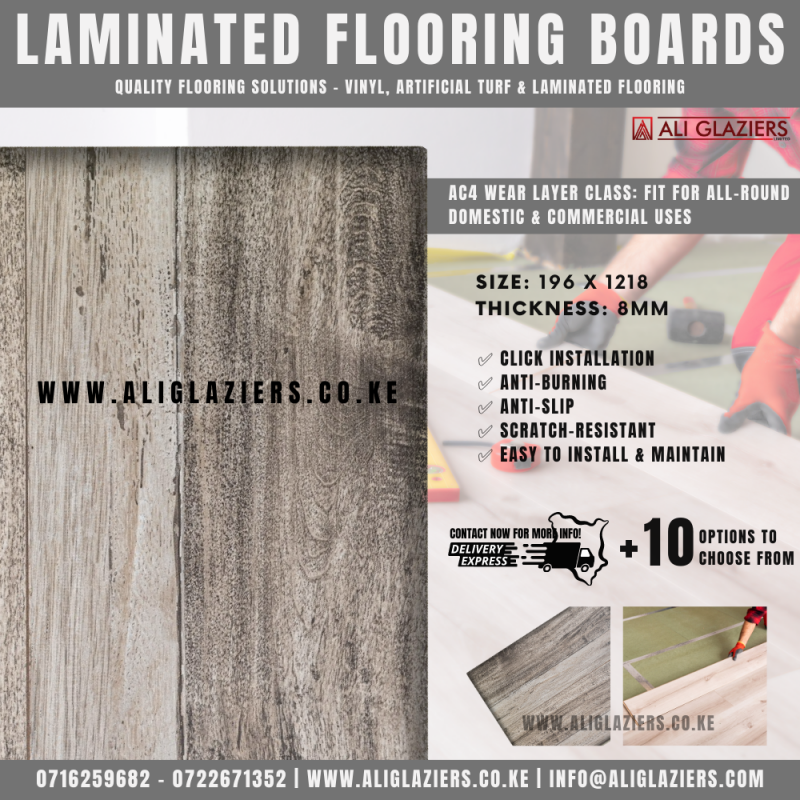 LAMINATED FLOORING BOARD AC4 GRADE PER SQM