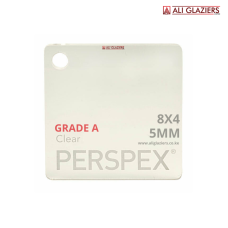 CLEAR GRADE A PERSPEX SHEET 5MM 8FTX4FT