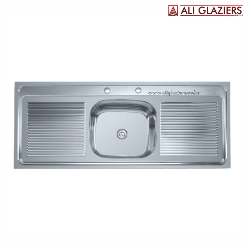 SINGLE BOWL DOUBLE TRAY SINK
