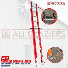 FIBERGLASS EXTENSION LADDER (POLE SUPPORT) 2X12