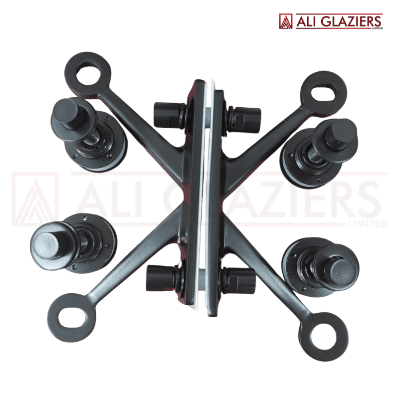 GLASS CURTAIN WALL SPIDER FITTING BLACK