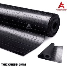 MAT TAB BUTTON RUBBER FLOORING CARPET ROLL 3MM