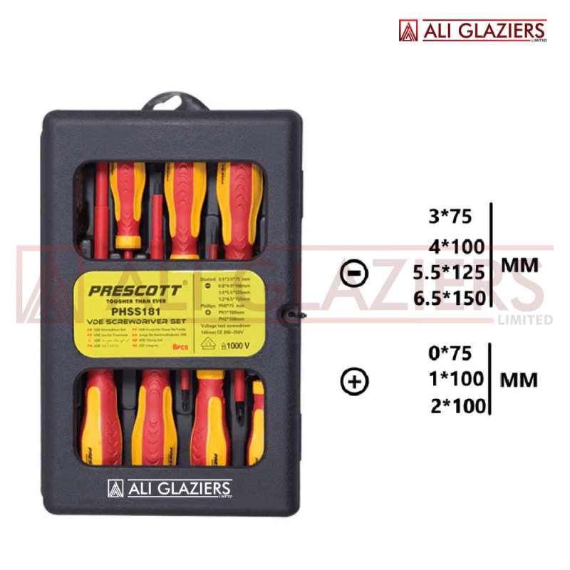 INSULATED VDE SCREWDRIVER 8 PIECE SET