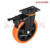 CASTOR WHEEL 6" ORANGE SWIVEL WITH BRAKES