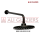 BLACK SHOWER HEAD 8" WITH 400MM ARM
