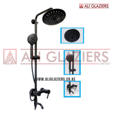 3 WAY SHOWER SET SS304 IN BLACK FINISH
