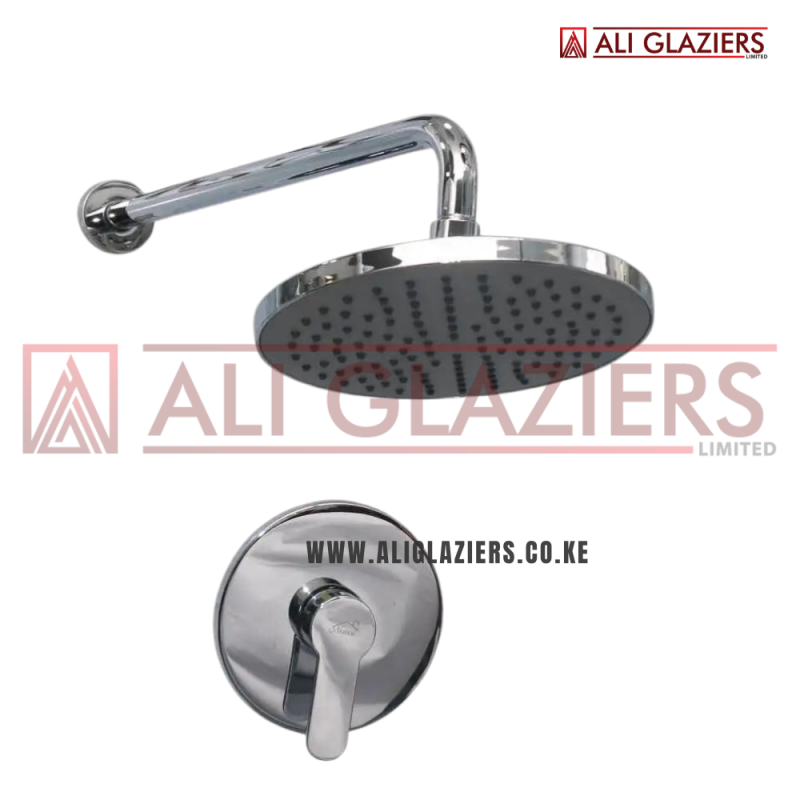 BRASS 3 WAY CONCEALED SHOWER MIXER + 8" SHOWER HEAD