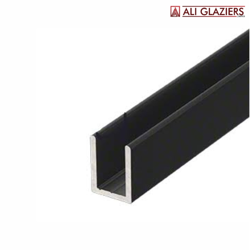 ALUMINIUM U-CHANNEL BLACK