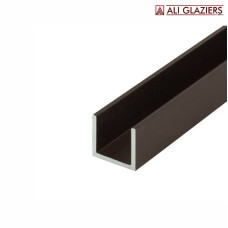 ALUMINIUM U-CHANNEL BROWN