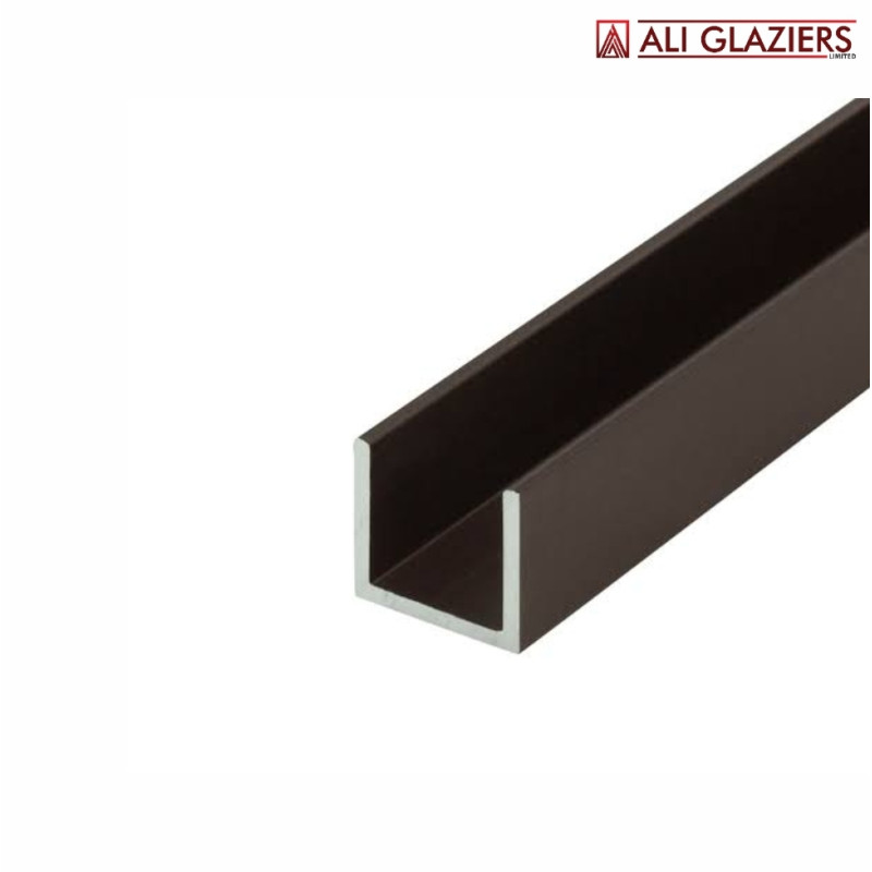 ALUMINIUM U-CHANNEL BROWN