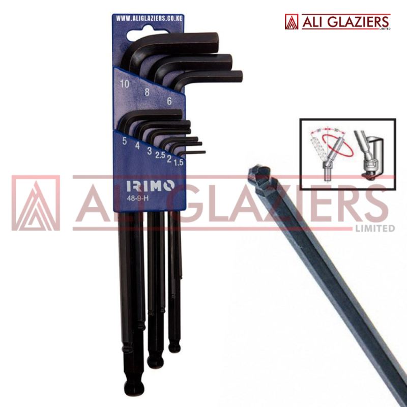 IRIMO 9PCS HEX ALLEN KEY SET LONG BALL TIP