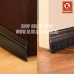 ALUMINIUM DOOR BOTTOM SEAL WITH BRUSH - BLACK