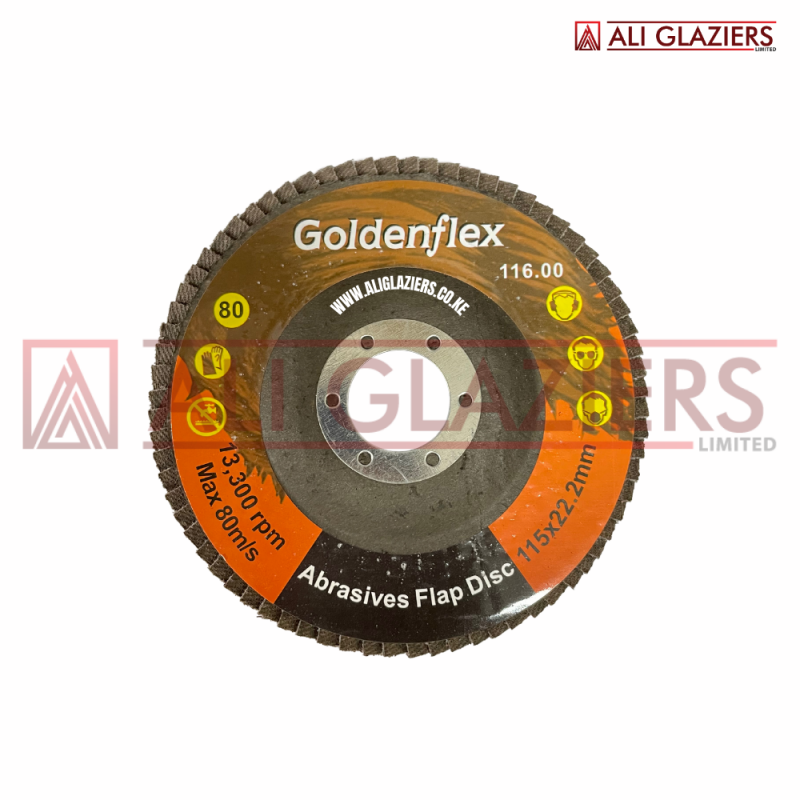 ABRASIVE FLAP DISK ALUMINIUM OXIDE 4.5" GRIT 80