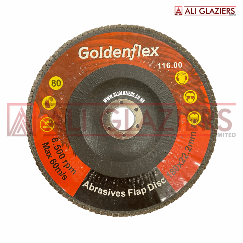 ABRASIVE FLAP DISK ALUMINIUM OXIDE 7" GRIT 80