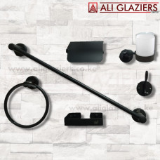 6 PIECE FULL BATHROOM SET BLACK