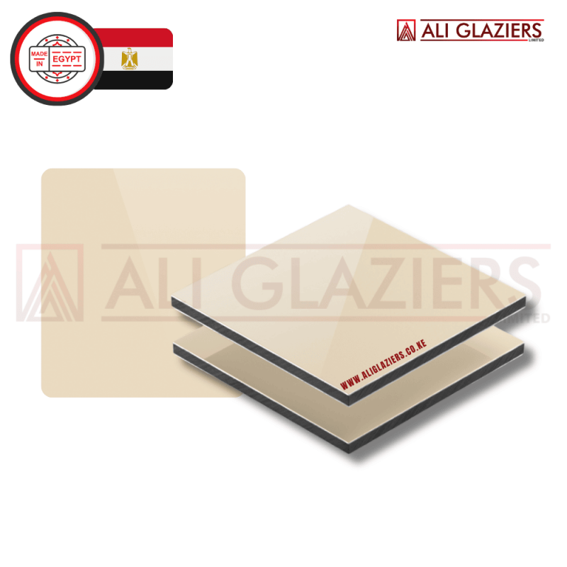 EGYPTIAN BEIGE (IVORY) GLOSS ALUCOBOND SHEET 3MM