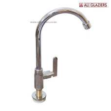 LONG NECK HEXAGON KITCHEN PILLAR TAP