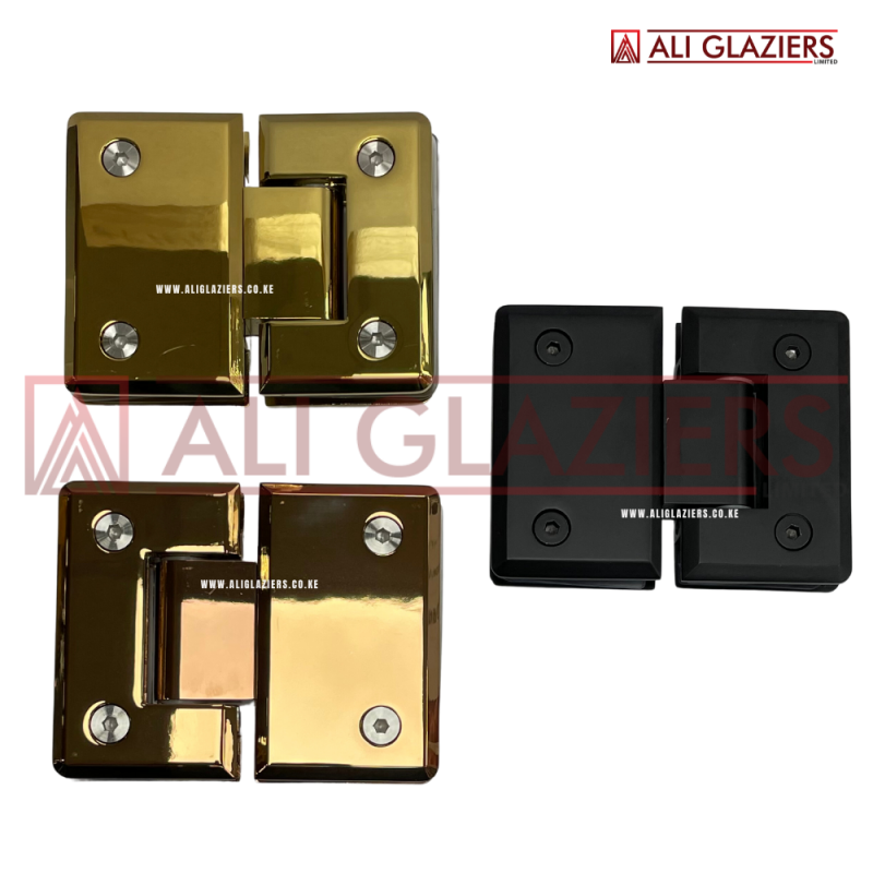 COLORED FRAMELESS GLASS HINGE 180 DEGREES